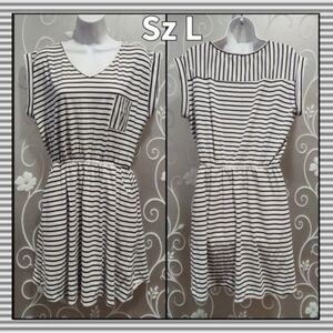 WOMENS STRIPED DRESS SIZE L